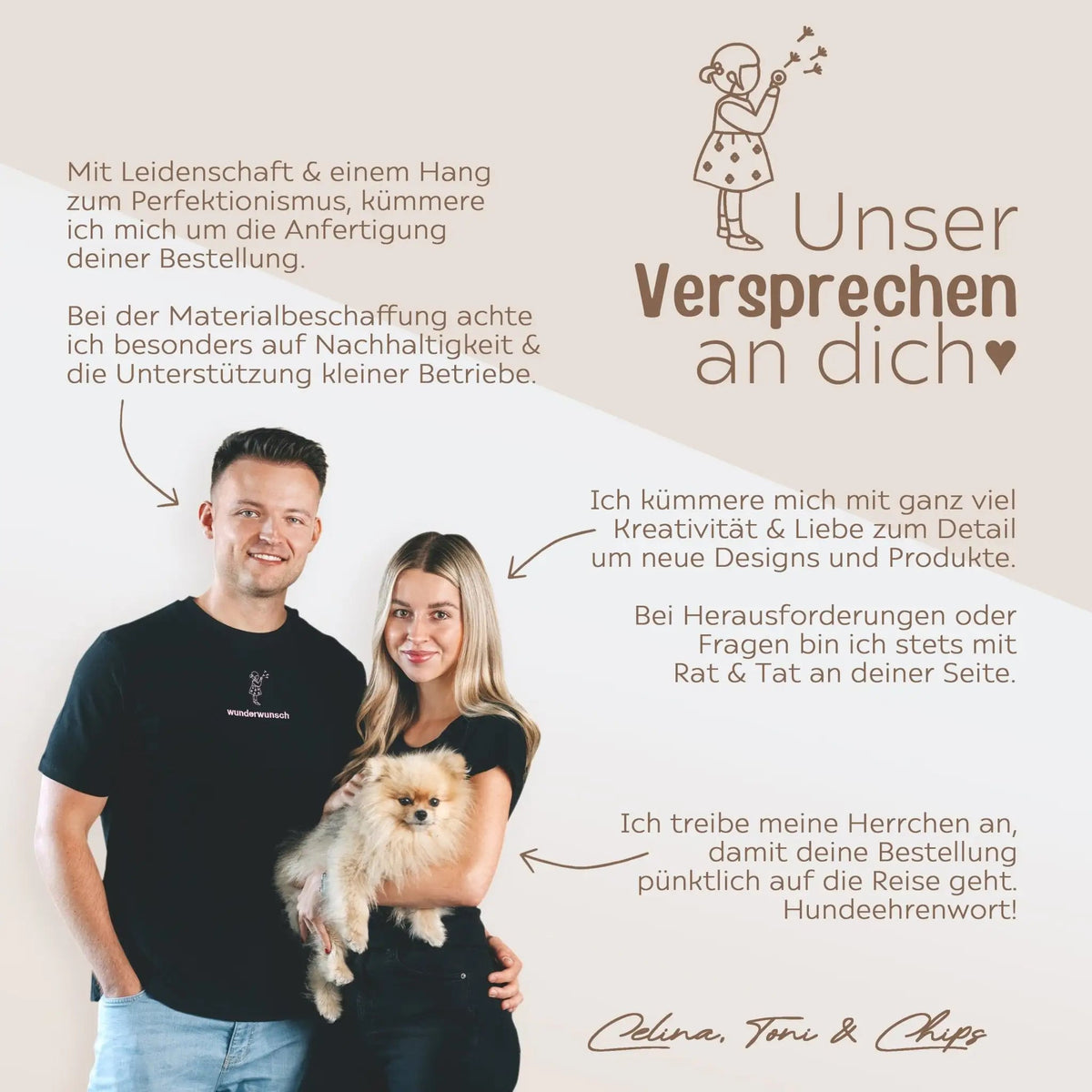 Väschen auf Tablett - Danke, für all die kleinen und großen Dinge - wunderwunsch
