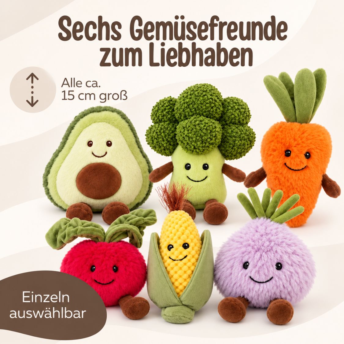 MCHUGS Kuscheltier personalisiert - Gemüse