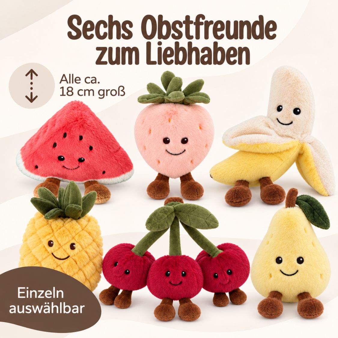 MCHUGS Kuscheltier personalisiert - Obst