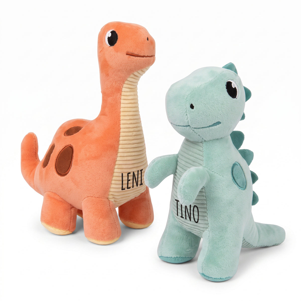SMALL FOOT Kuscheltier Dino personalisiert - grün und rot