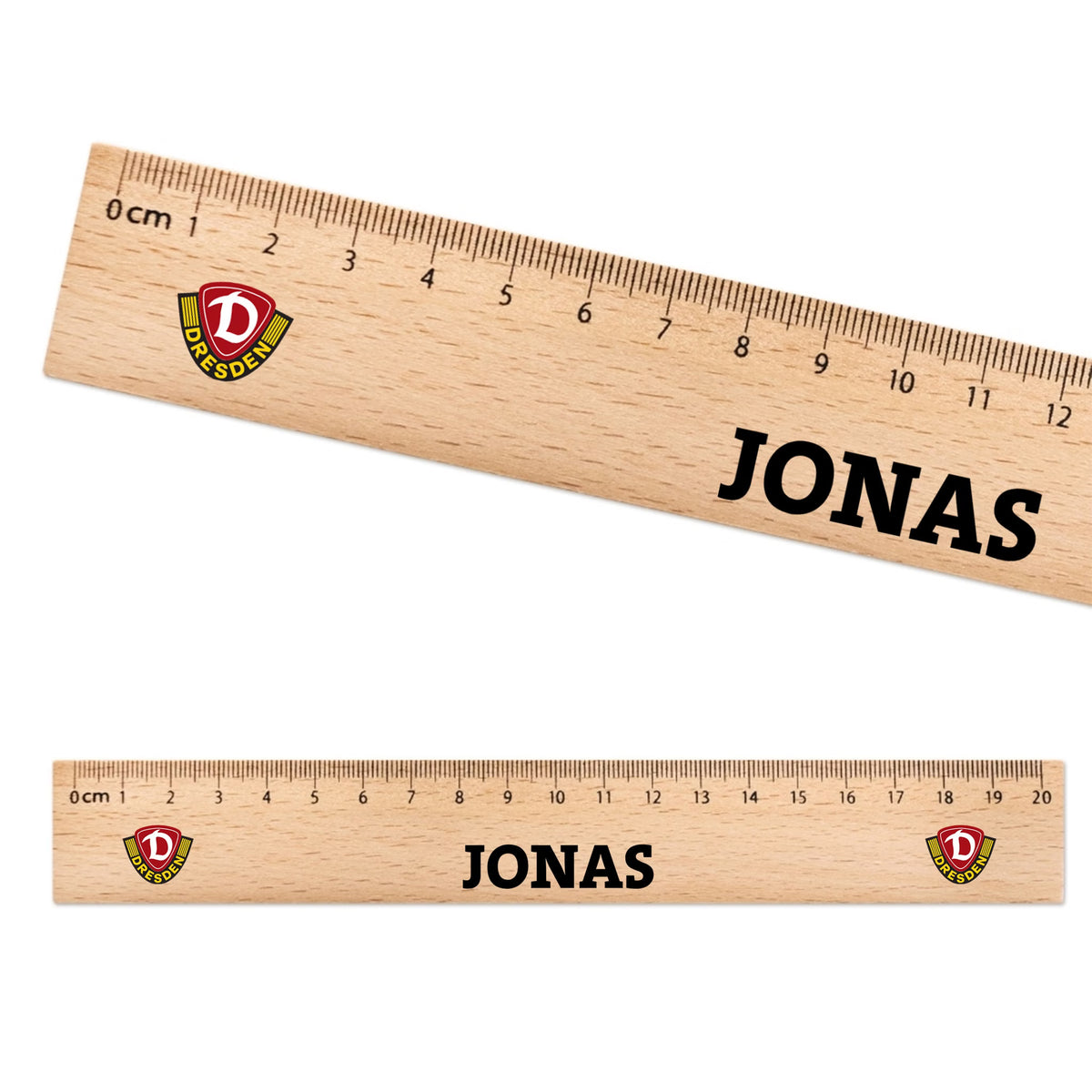 DYNAMO DRESDEN Lineal 20cm Holz Wappen personalisiert - wunderwunsch
