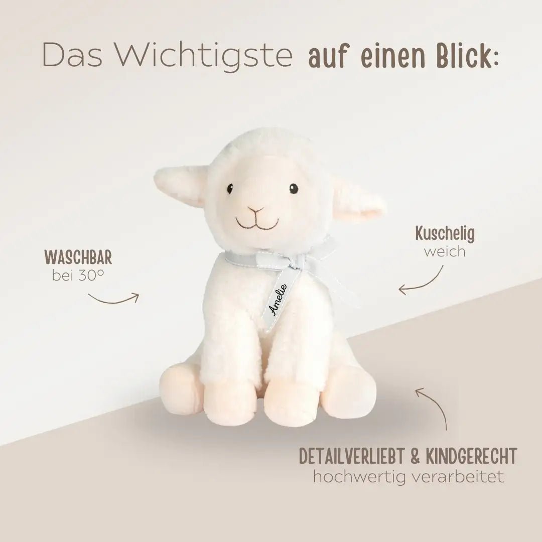 ARTESAVI Kuscheltier personalisiert - Schaf - wunderwunsch