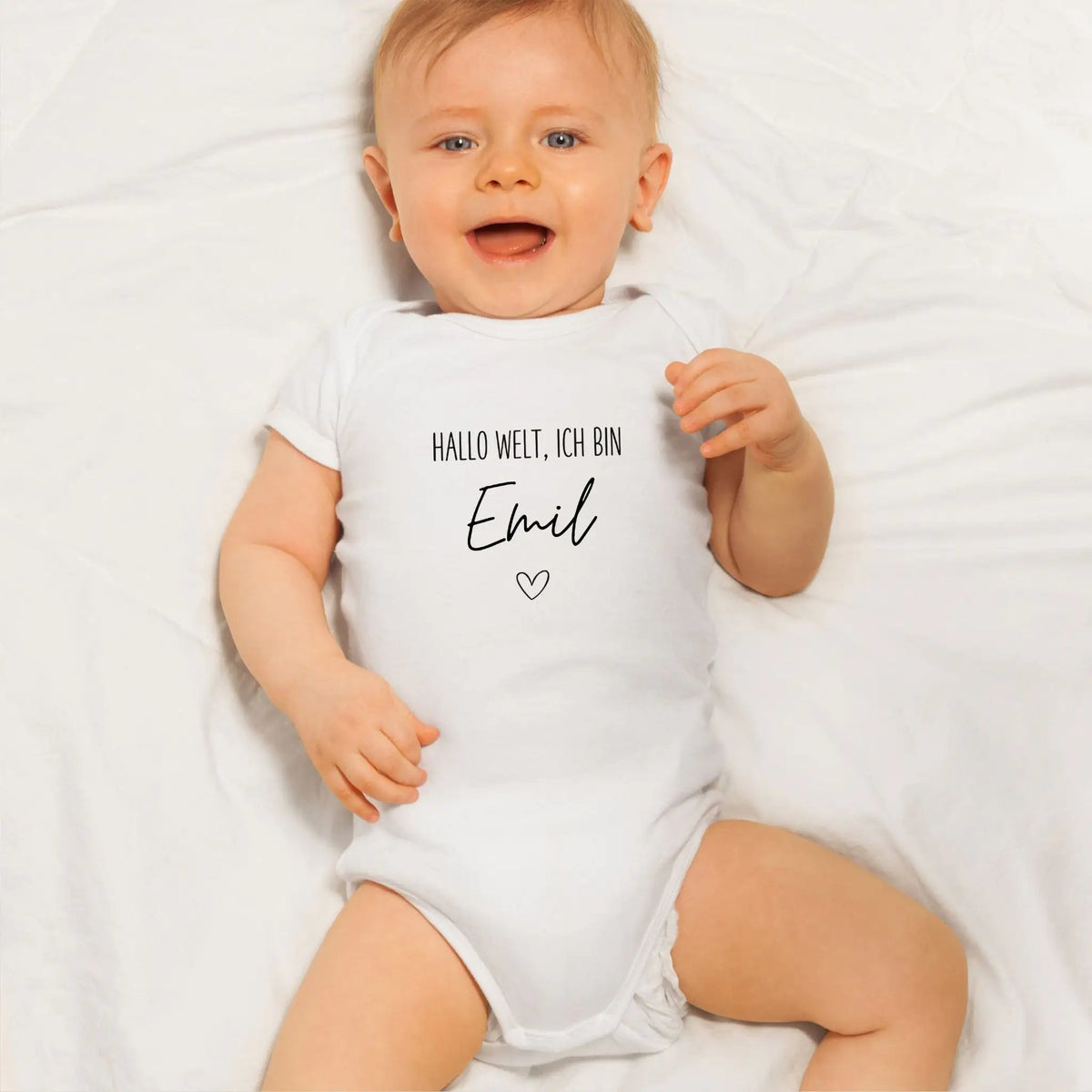 Baby Body "Hallo Welt" personalisiert - wunderwunsch