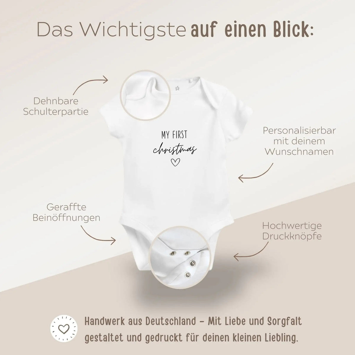 Baby Body "my first christmas" - wunderwunsch