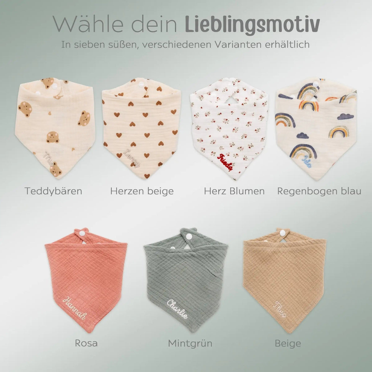 Baby/Kinder Halstuch personalisiert - wunderwunsch
