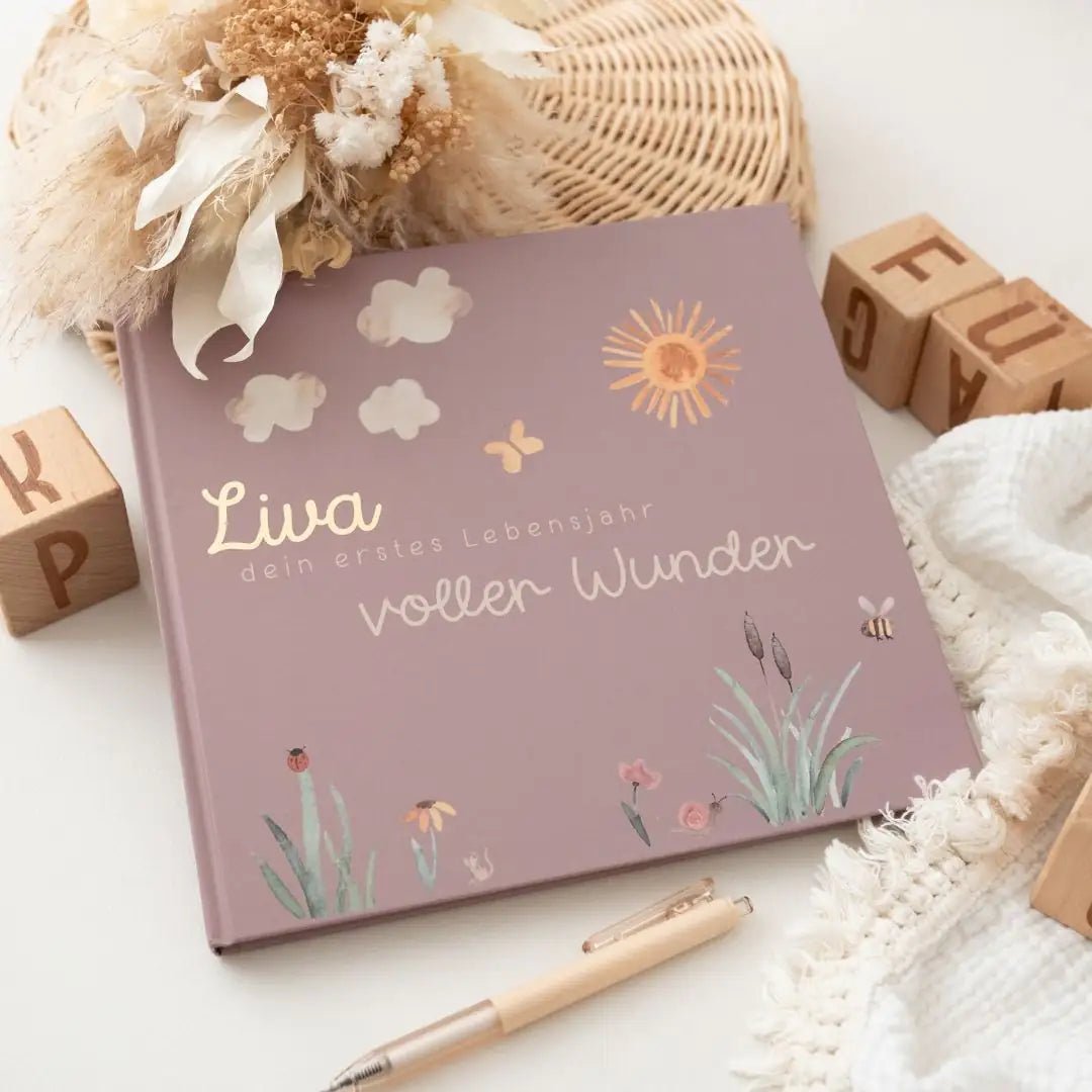 Babytagebuch „Mein erstes Lebensjahr“ personalisiert - wunderwunsch