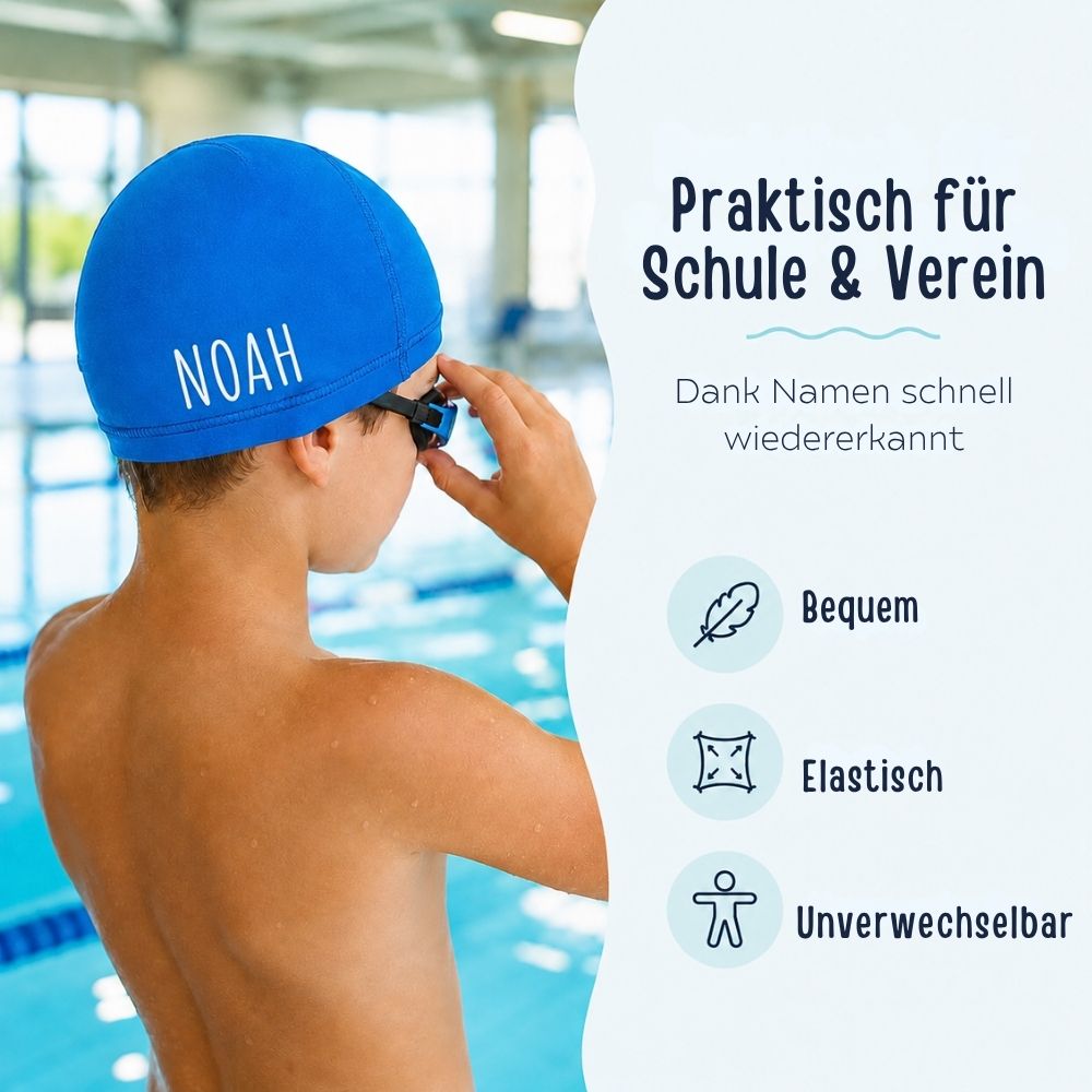 Badekappe Kinder mit Namen - wunderwunsch