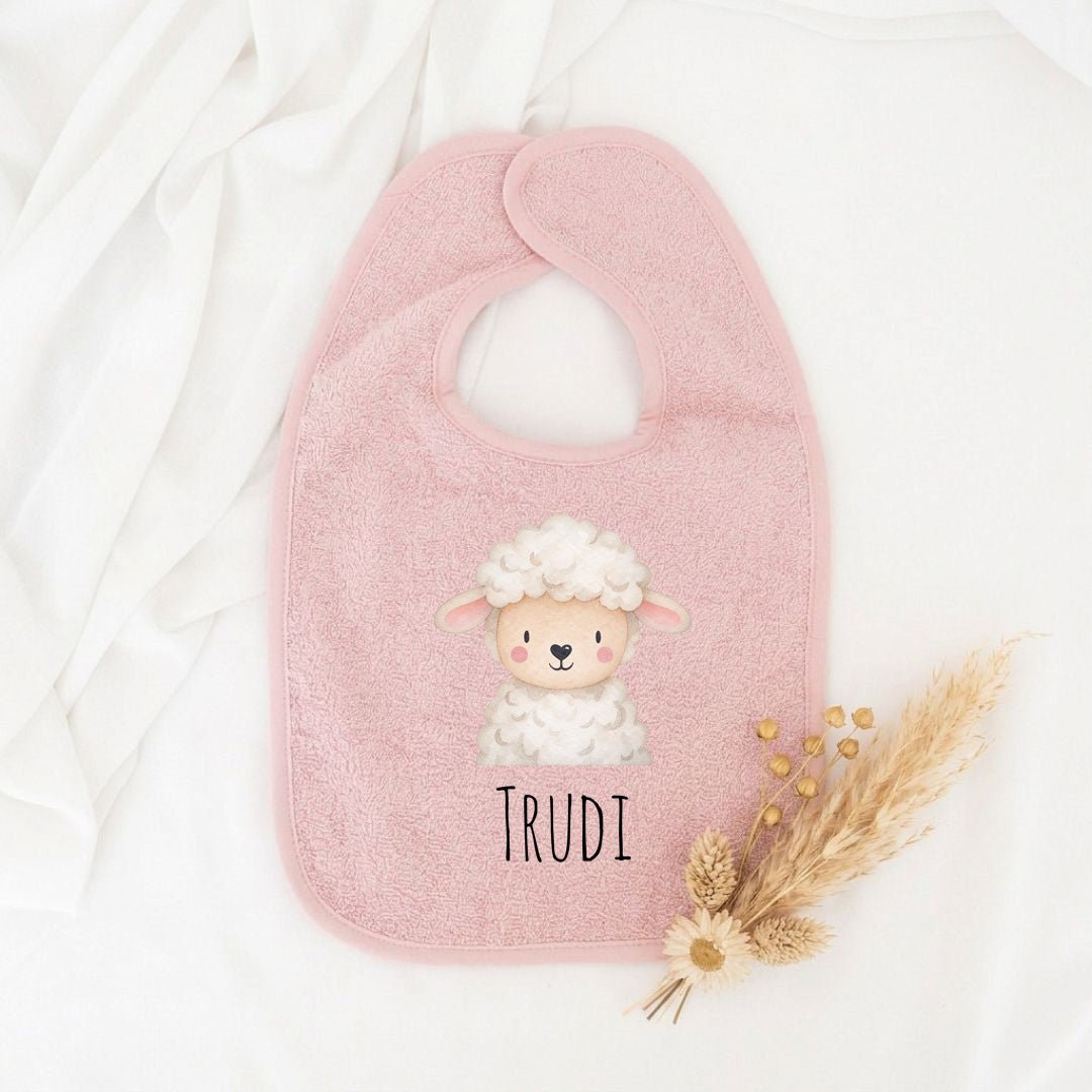 Buntes Lätzchen aus Baumwolle "Tier" personalisiert - wunderwunsch