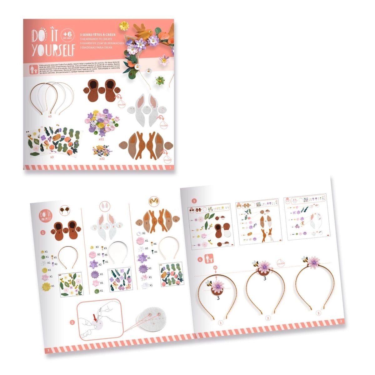 DJECO DIY Haarreif - Blumen - wunderwunsch