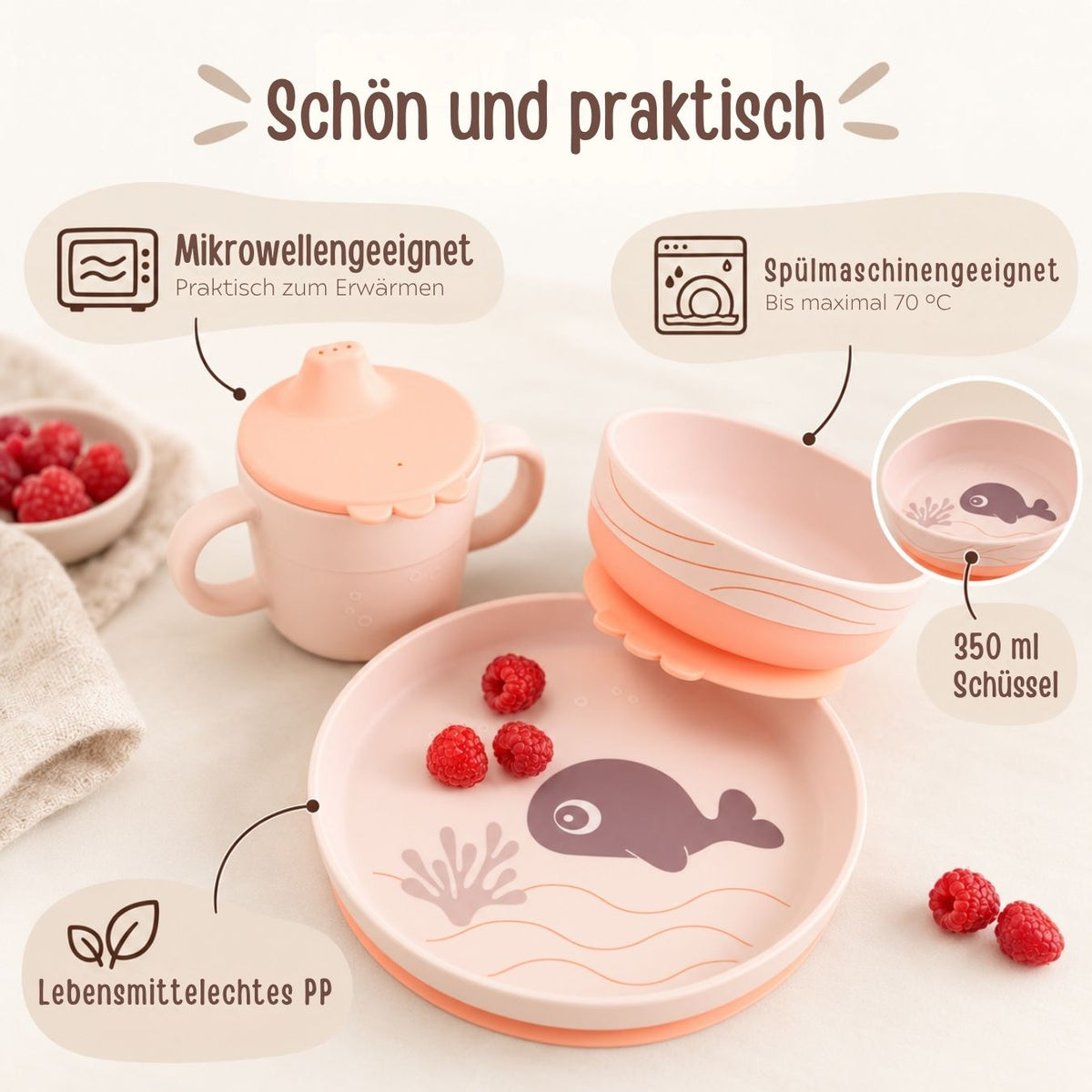 DONEBYDEER Geschirrset personalisiert - Foodie - Wally - wunderwunsch