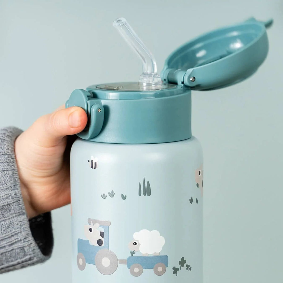 DONEBYDEER Thermos Trinkflasche mit Strohhalm 340ml - wunderwunsch