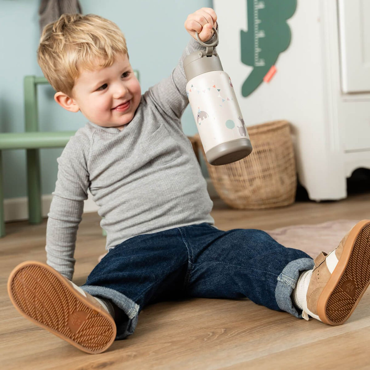 DONEBYDEER Thermos Trinkflasche mit Strohhalm 340ml - wunderwunsch