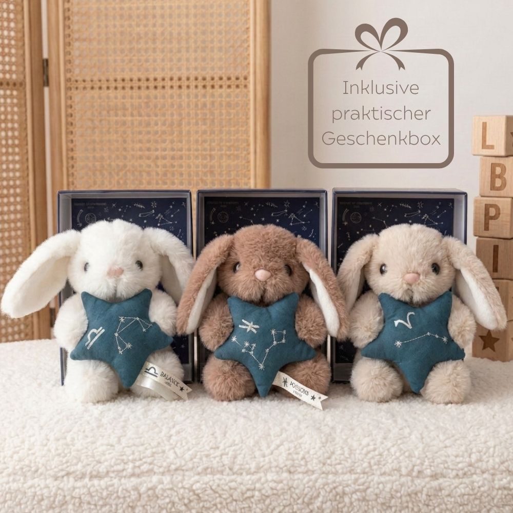 DOUDOU Kuscheltier Sternzeichen Hase personalisiert - wunderwunsch