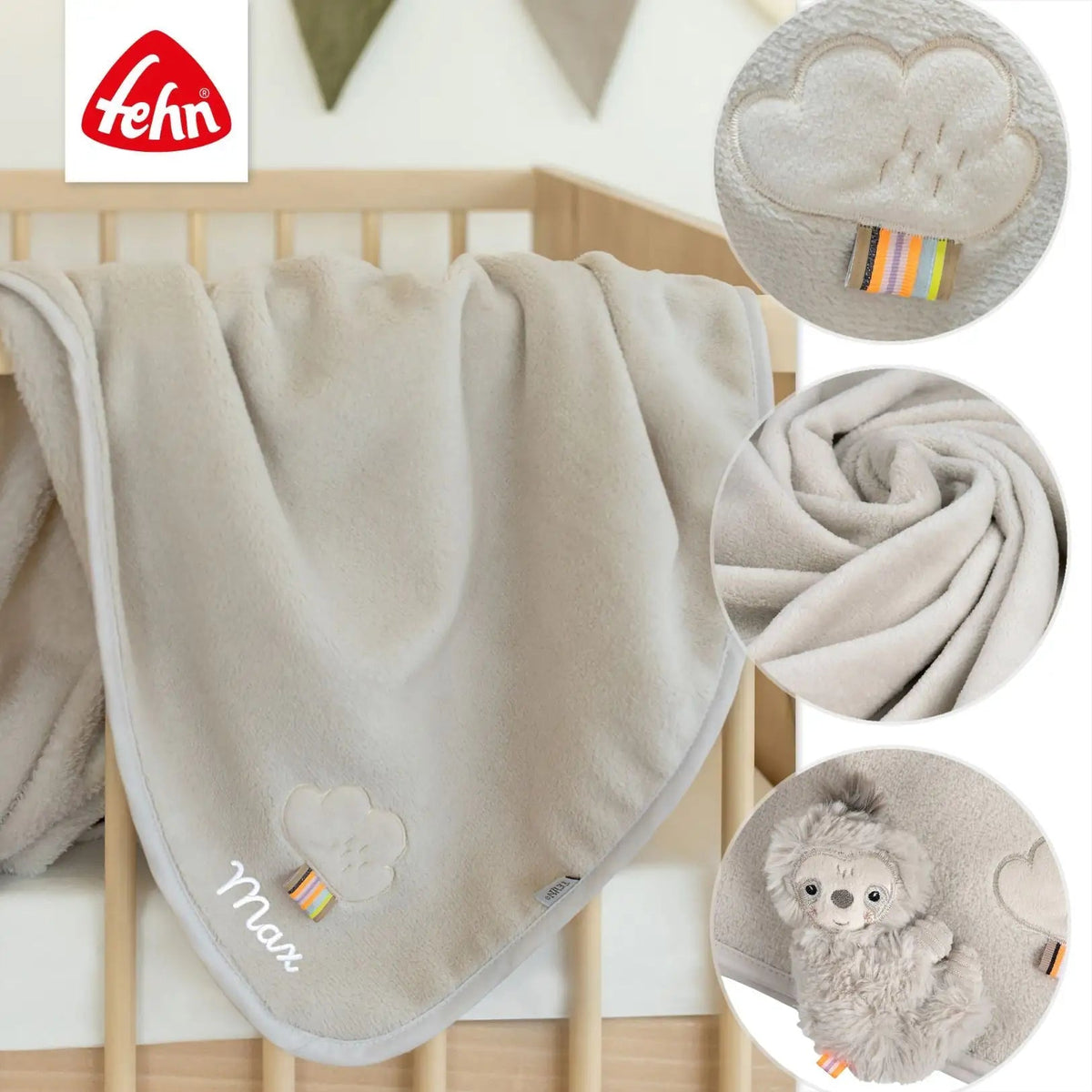 FEHN Babydecke personalisiert - wunderwunsch