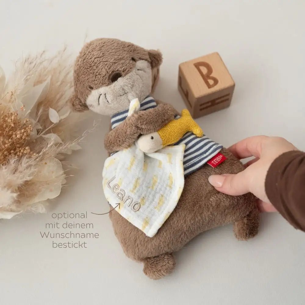 FEHN Kirschkernkissen Otter personalisiert - wunderwunsch