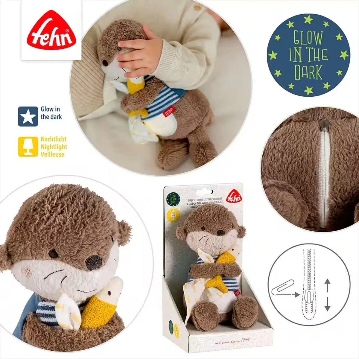 FEHN Schlummerlicht personalisiert - Otter - wunderwunsch