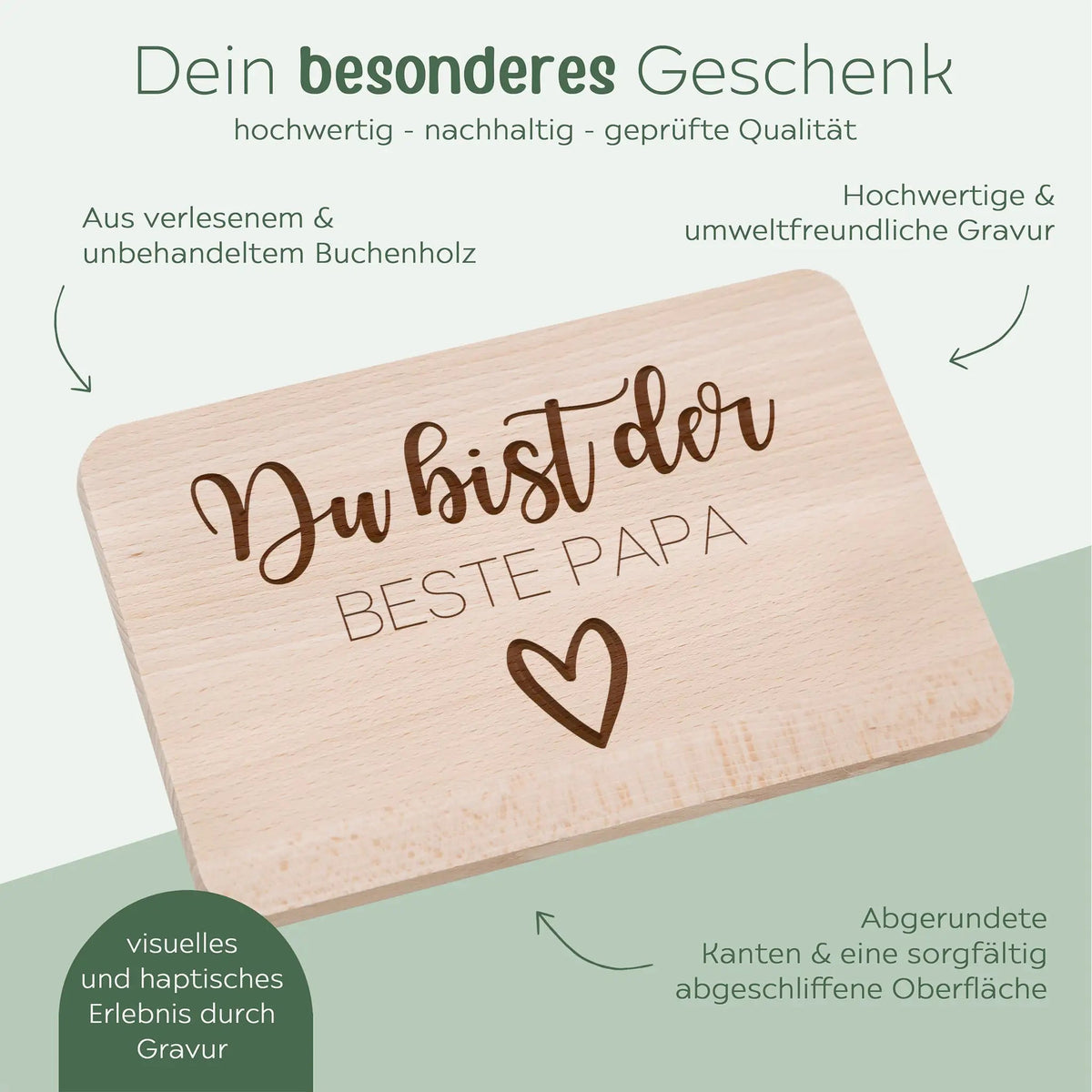 Frühstücksbrett "Bester Papa" - wunderwunsch