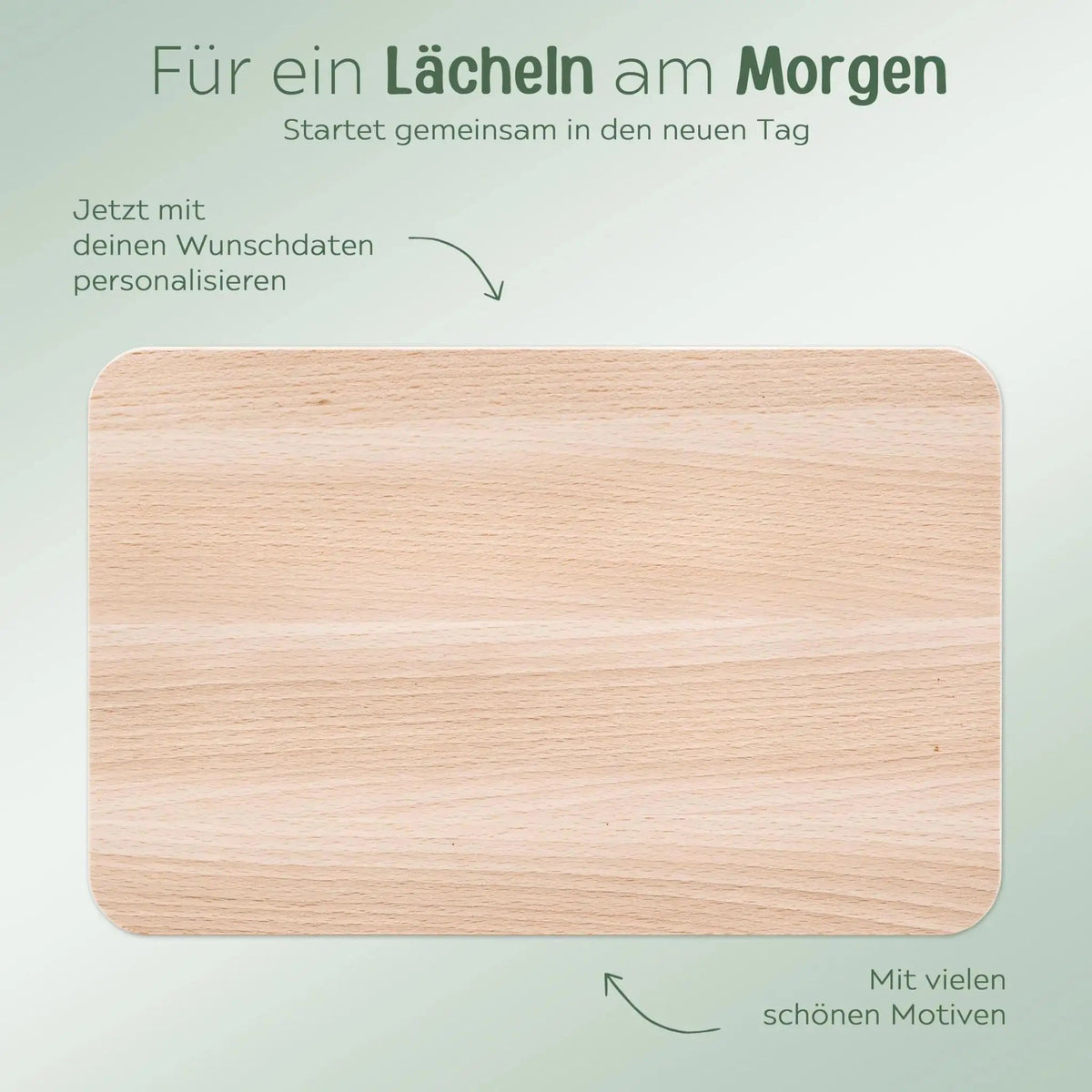 Frühstücksbrettchen mit Kindermesser personalisiert - Tier Wald Gravur - wunderwunsch