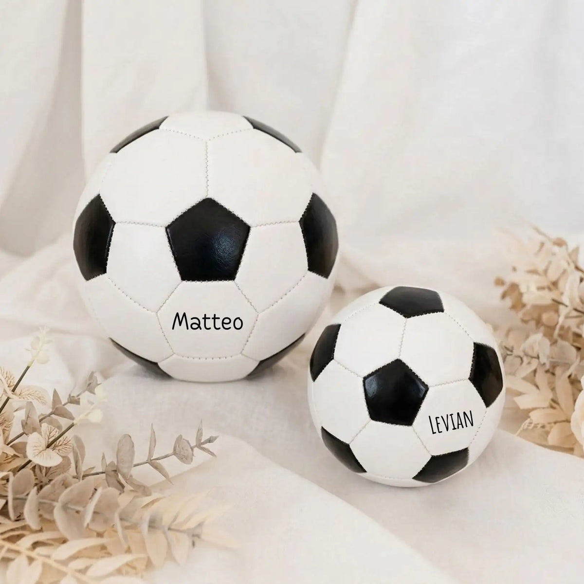 Fußball personalisiert - Schwarz-Weiß - wunderwunsch