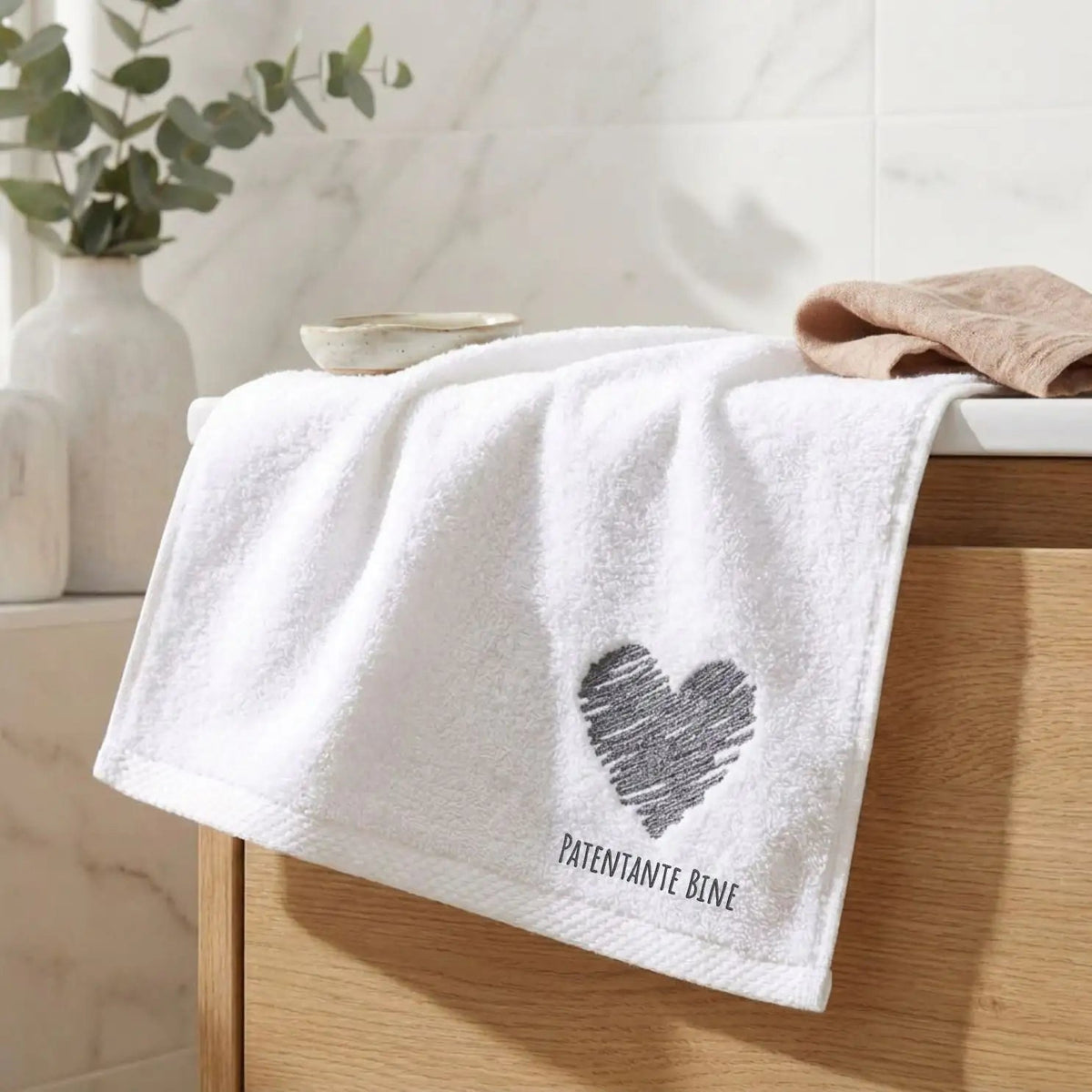 Gästehandtuch personalisiert - Herz - wunderwunsch