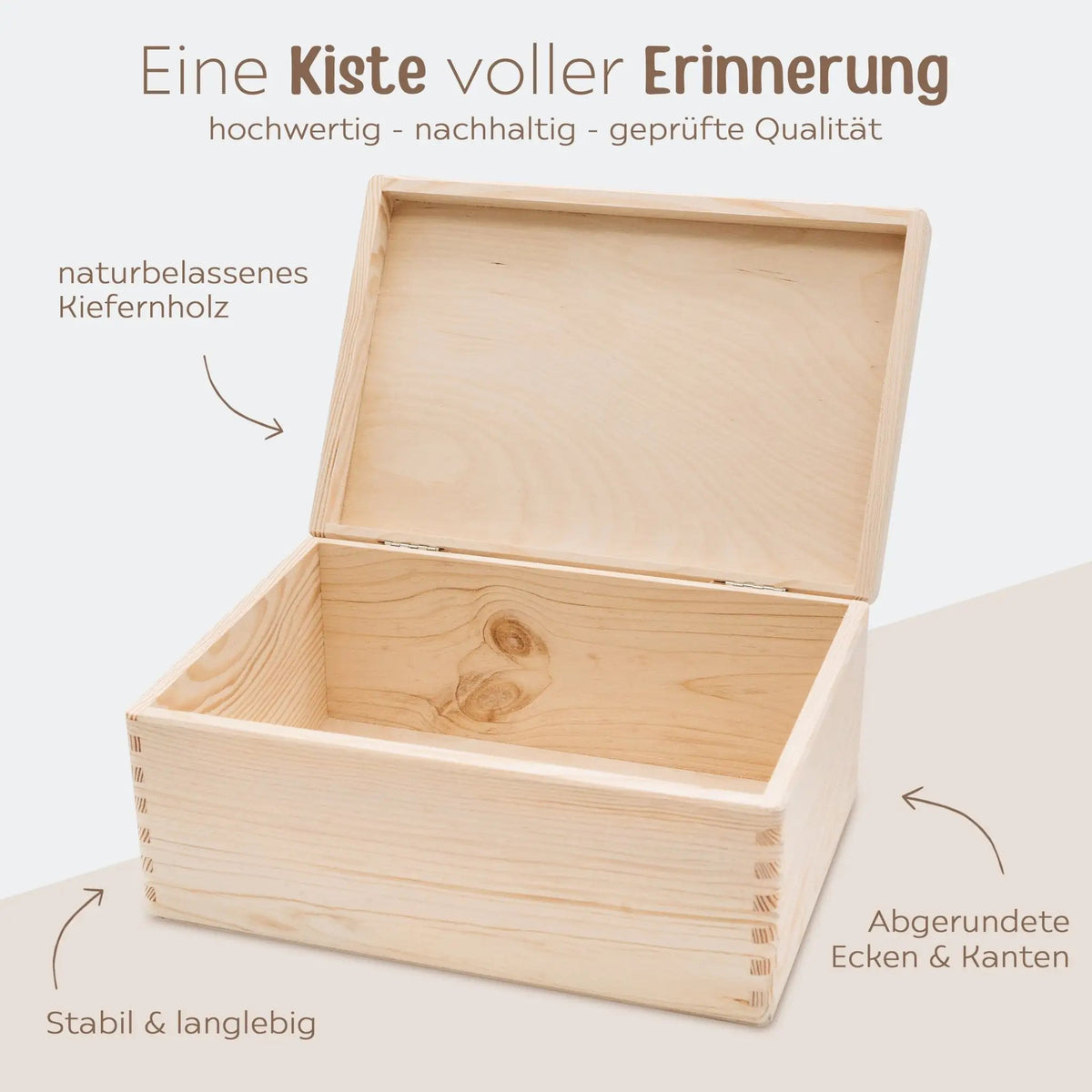 Geschenkset zur Geburt personalisiert — Erinnerungsbox, Nachtlicht & Greifling - wunderwunsch