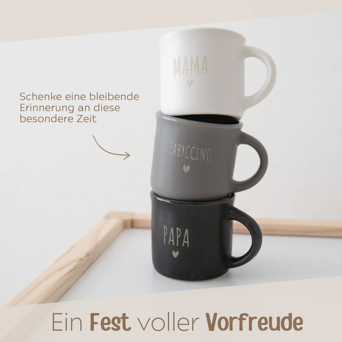 Geschenkbox Babyshower - Espresso Set Familie - wunderwunsch