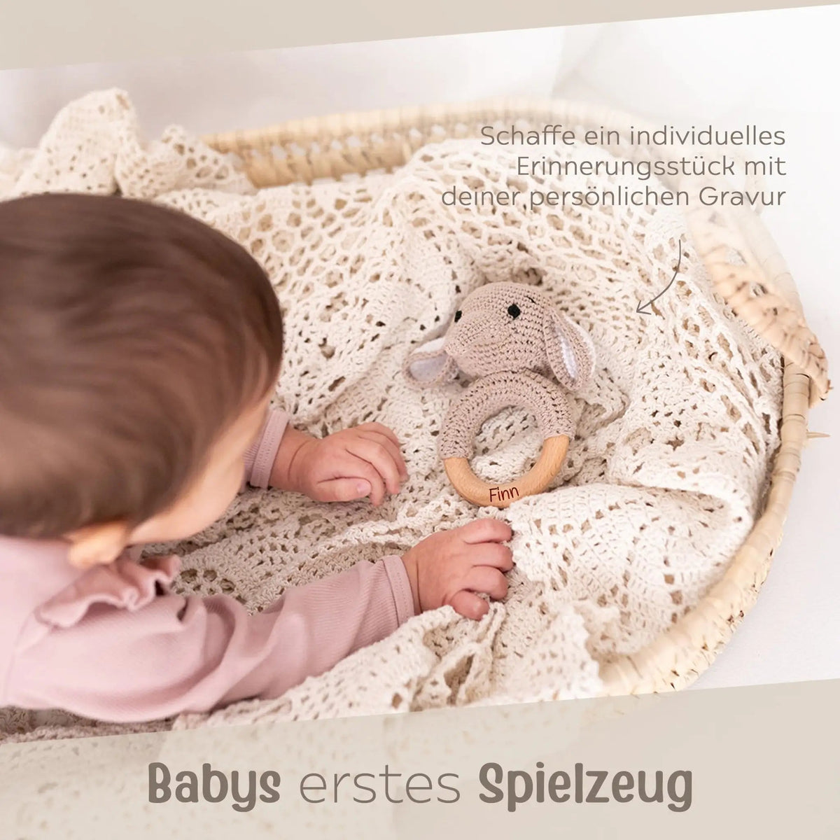 Greifling Elefant personalisiert - wunderwunsch
