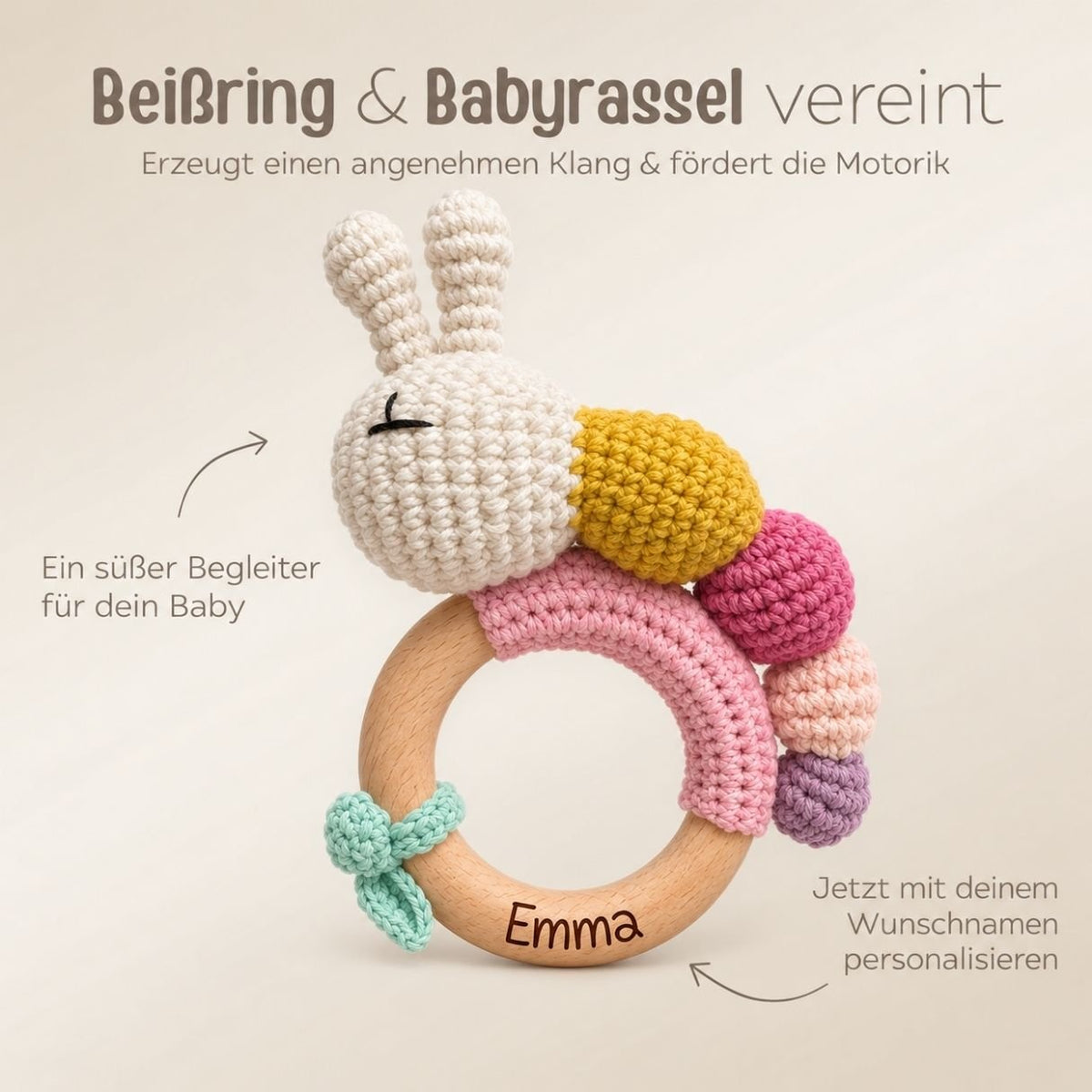 Greifling Raupe personalisiert - wunderwunsch