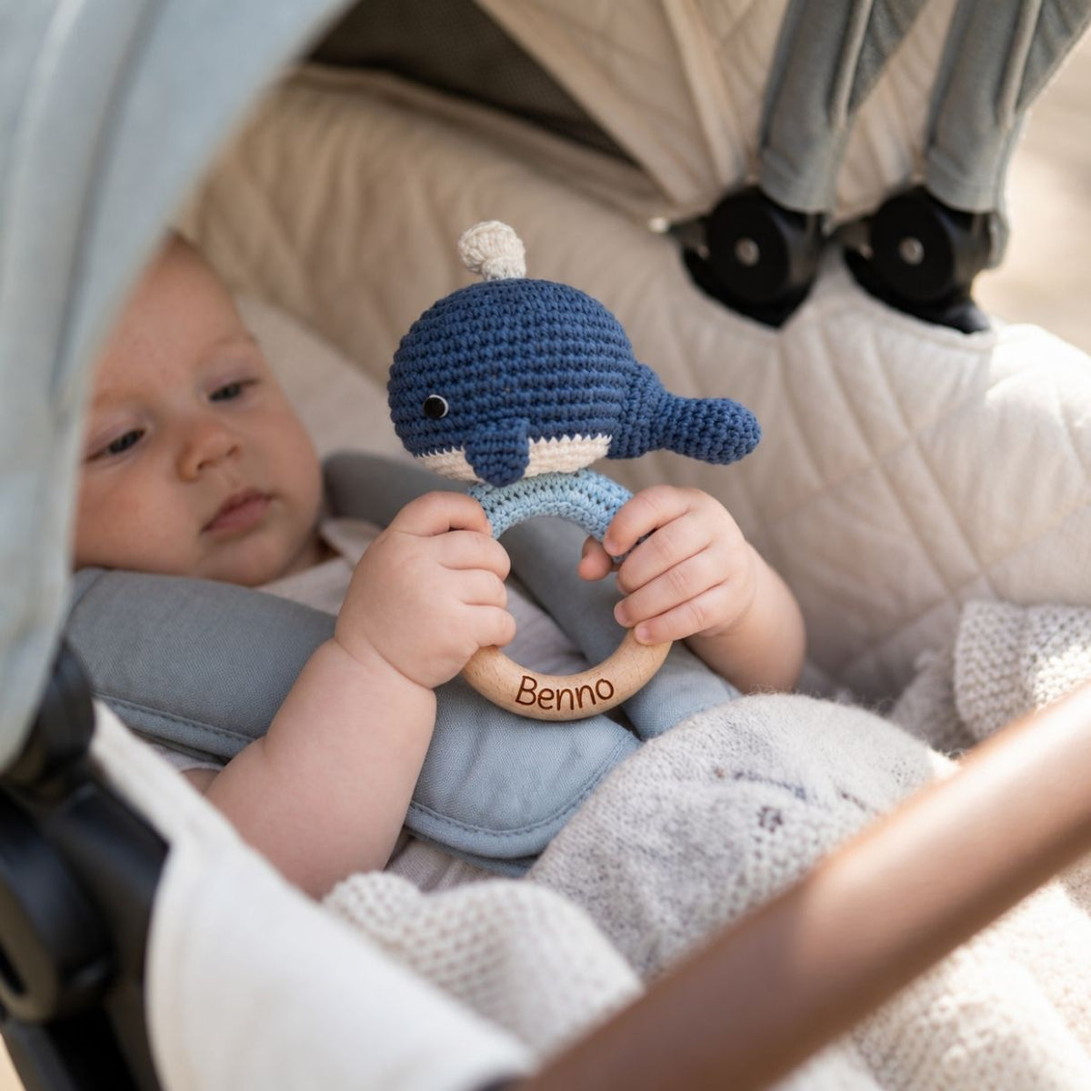 Greifling Wal personalisiert - wunderwunsch