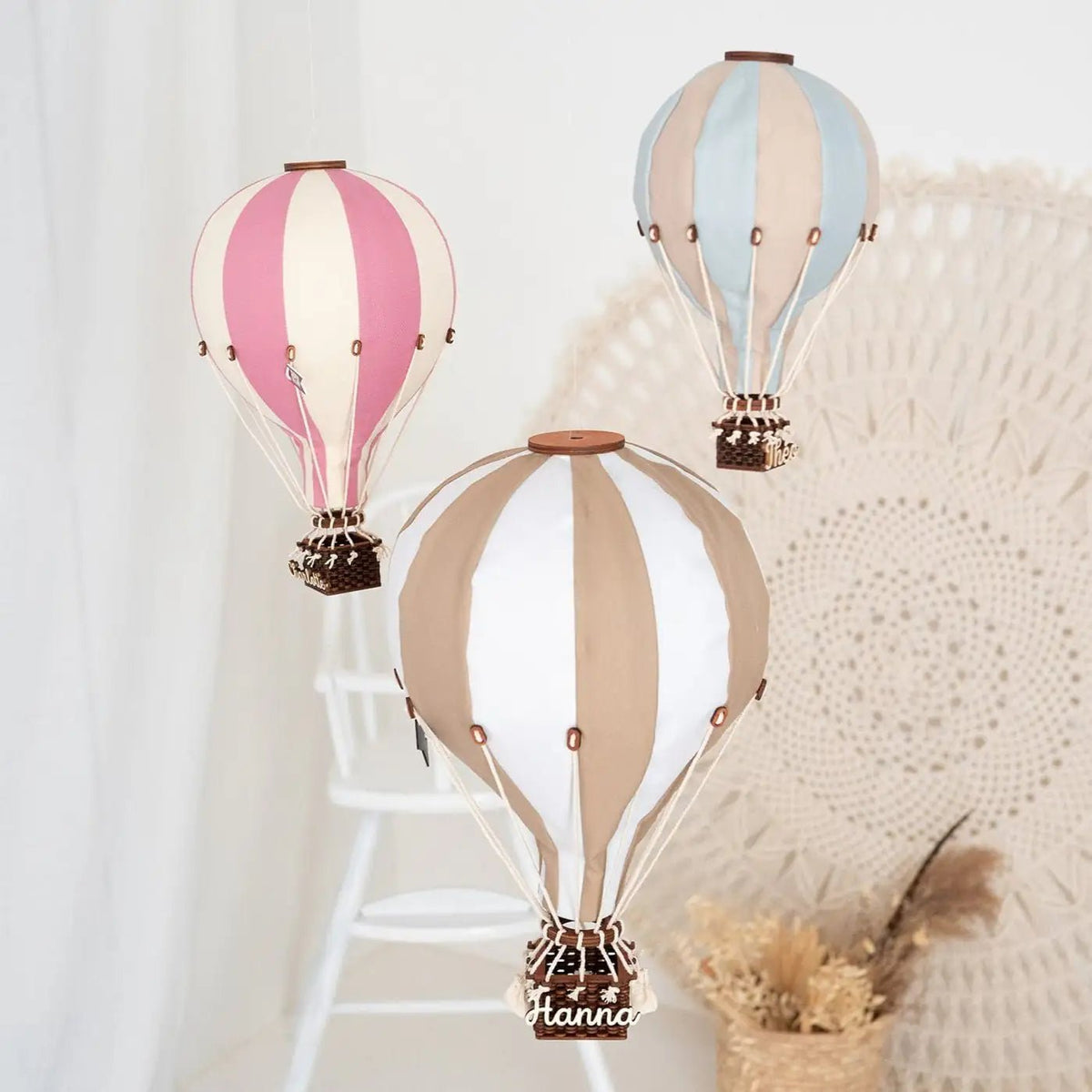Heißluftballon Kinderzimmer Wanddeko personalisiert - wunderwunsch