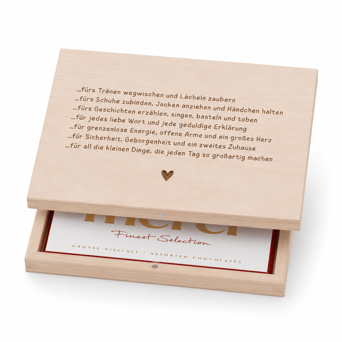 Holzbox Merci - Abschiedsgeschenk Erzieher/in - wunderwunsch