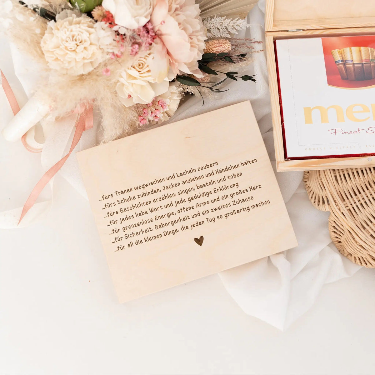 Holzbox Merci - Abschiedsgeschenk Erzieher/in - wunderwunsch