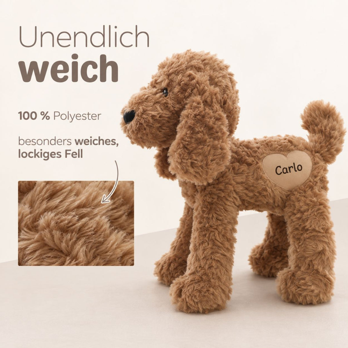 Hund Kuscheltier personalisiert - wunderwunsch