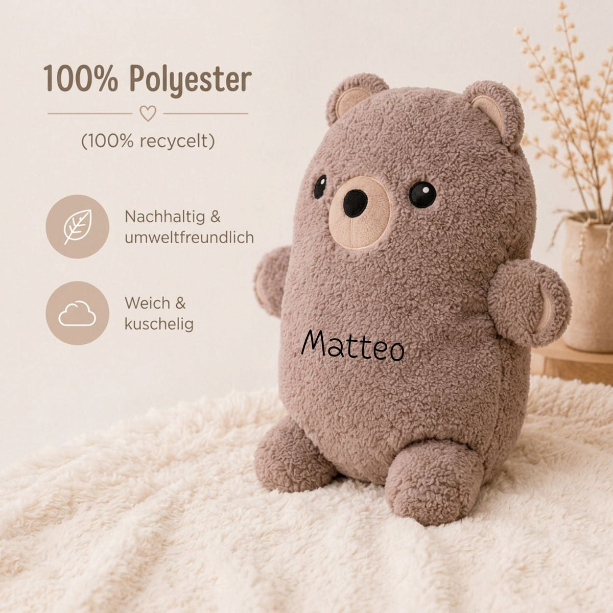 IKEA Kuscheltier Kissen personalisiert - Bär - wunderwunsch