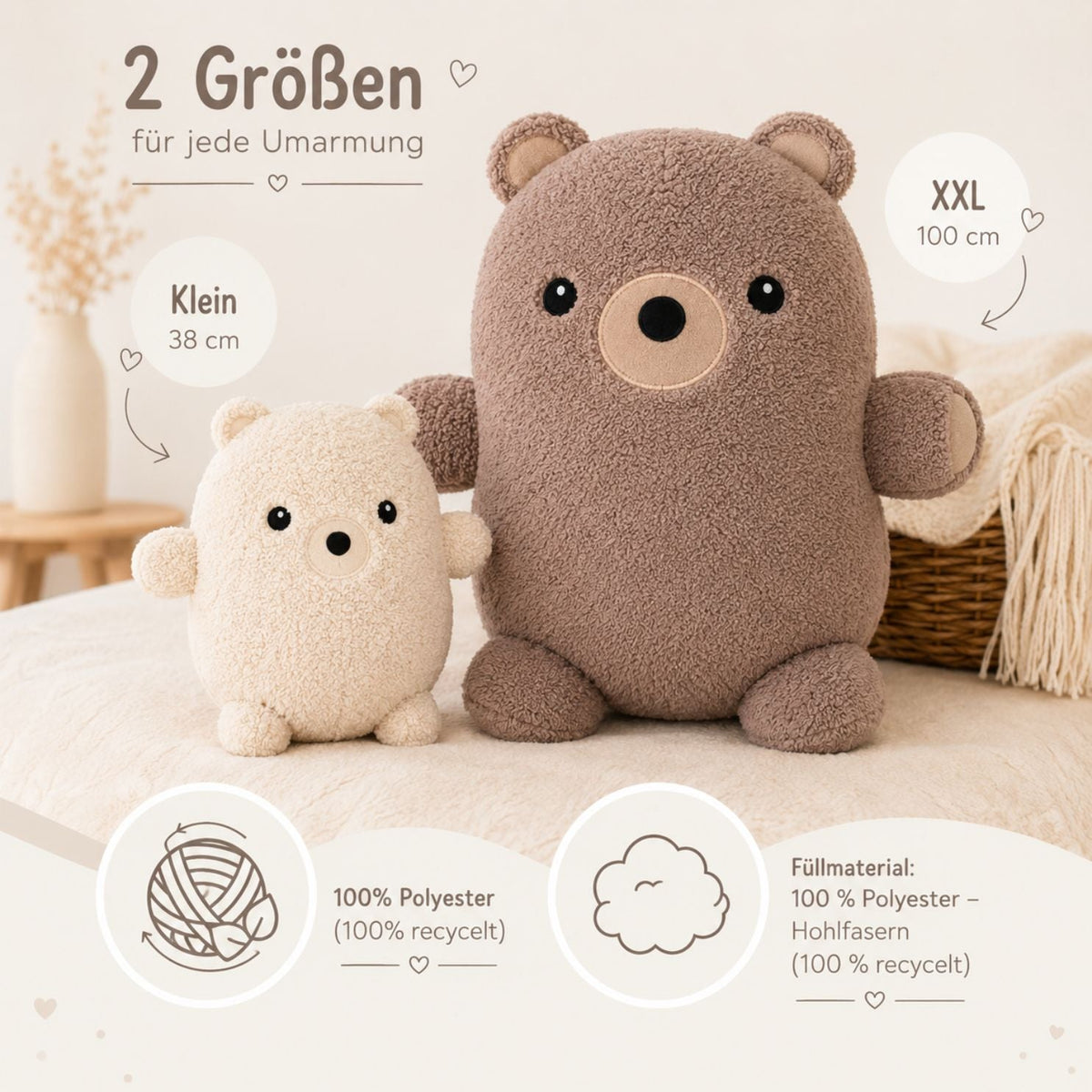 IKEA Kuscheltier Kissen personalisiert - Bär - wunderwunsch