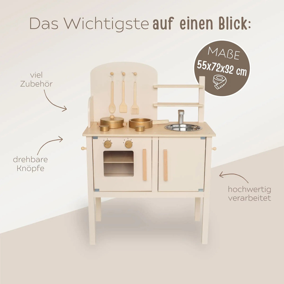 JABADABADO Spielküche aus Holz personalisiert - wunderwunsch