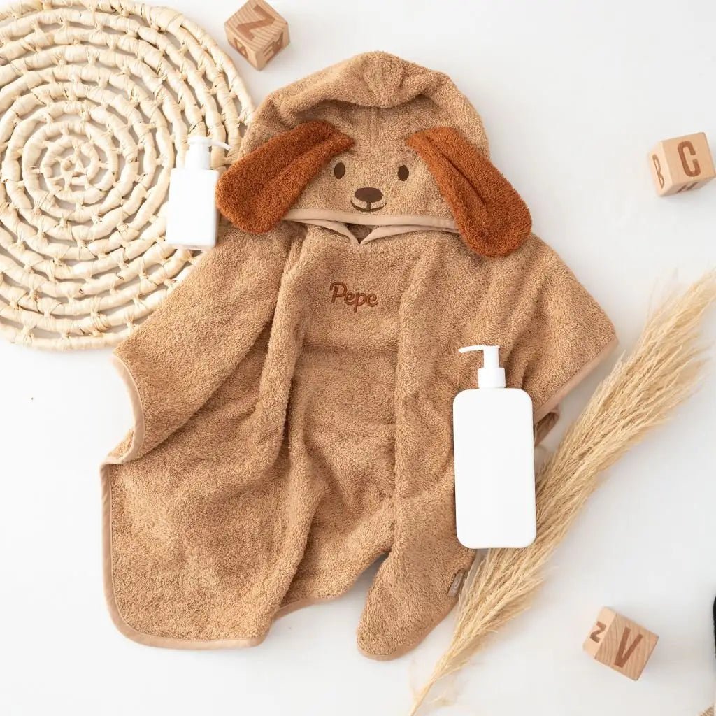 JOLLEIN Badeponcho personalisiert - Katze oder Hund - wunderwunsch