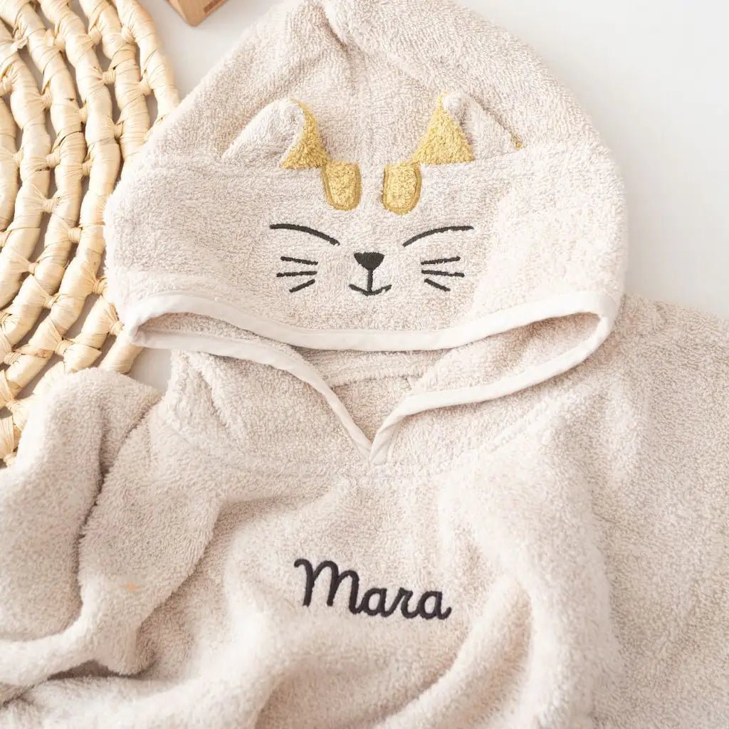 JOLLEIN Badeponcho personalisiert - Katze oder Hund - wunderwunsch
