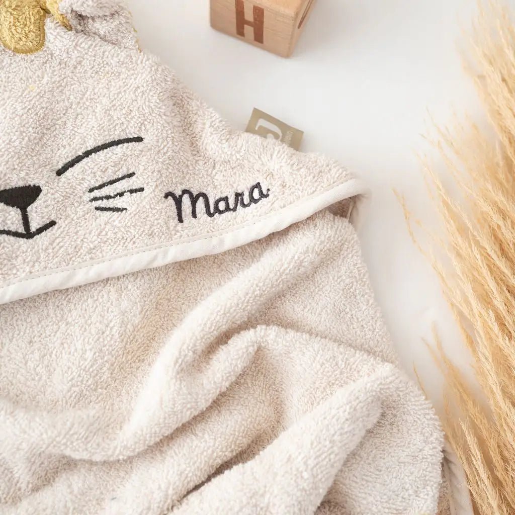 JOLLEIN Kapuzenhandtuch Katze oder Hund personalisiert - wunderwunsch