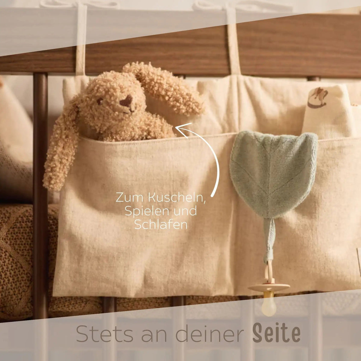 JOLLEIN Kuscheltier Hase Bouclé biscuit - wunderwunsch