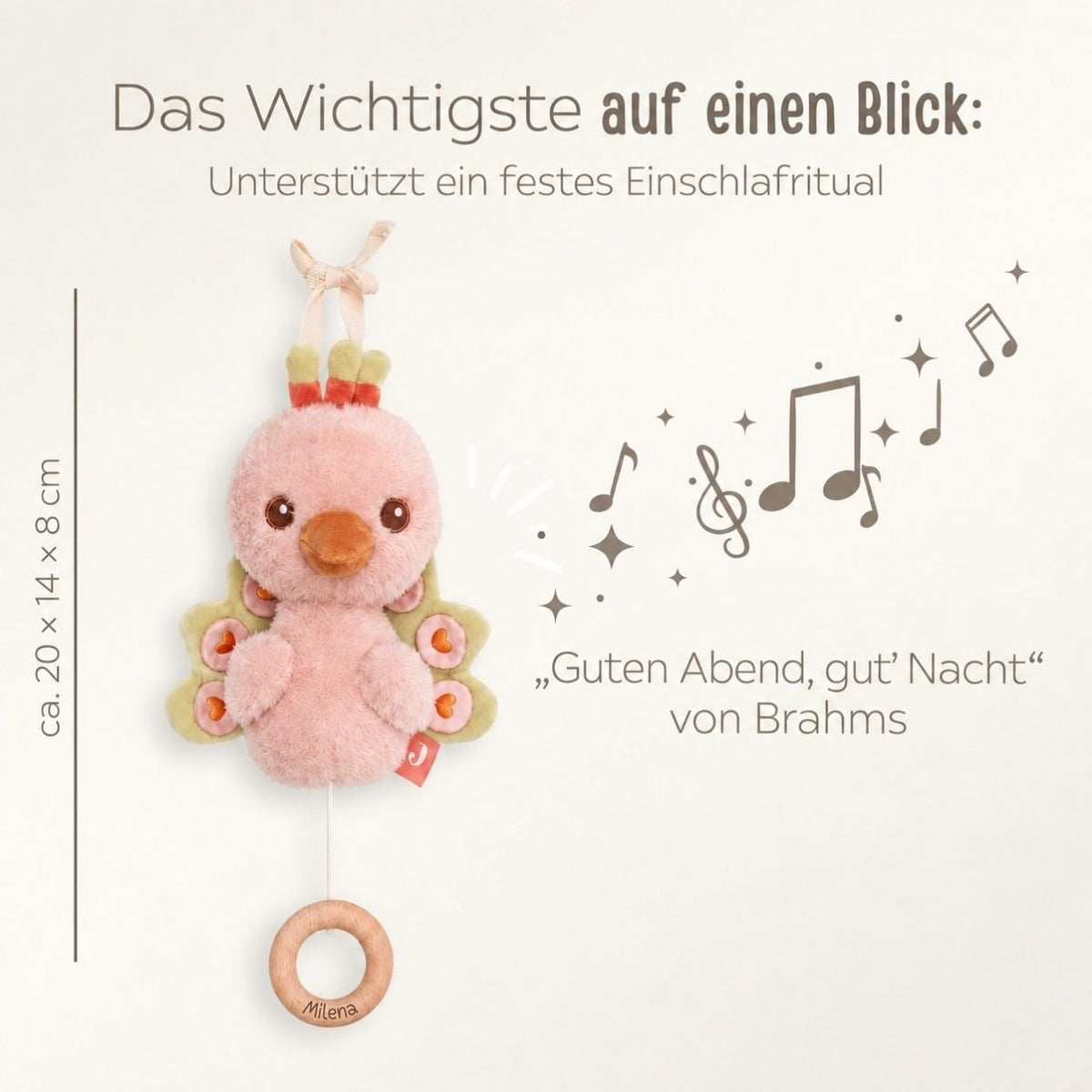 JOLLEIN Spieluhr personalisiert - Strauß - wunderwunsch