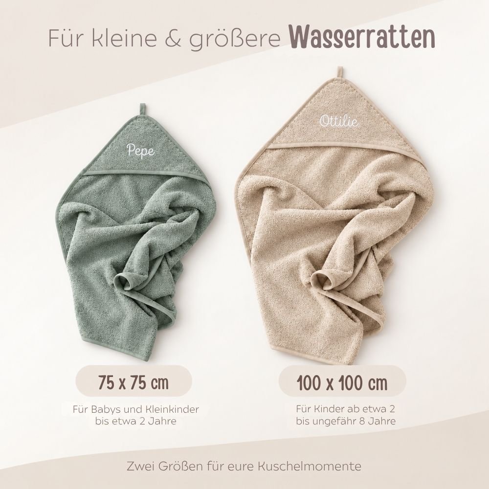 Kapuzenhandtuch Frottee personalisiert - wunderwunsch