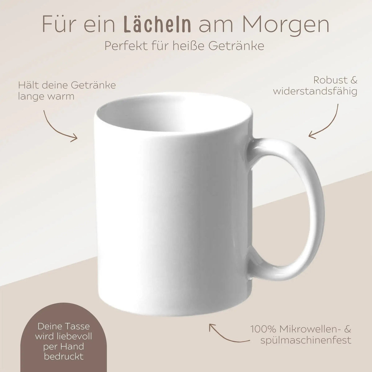 Keramik Kindertasse personalisiert - Tier Wald Aquarell - wunderwunsch