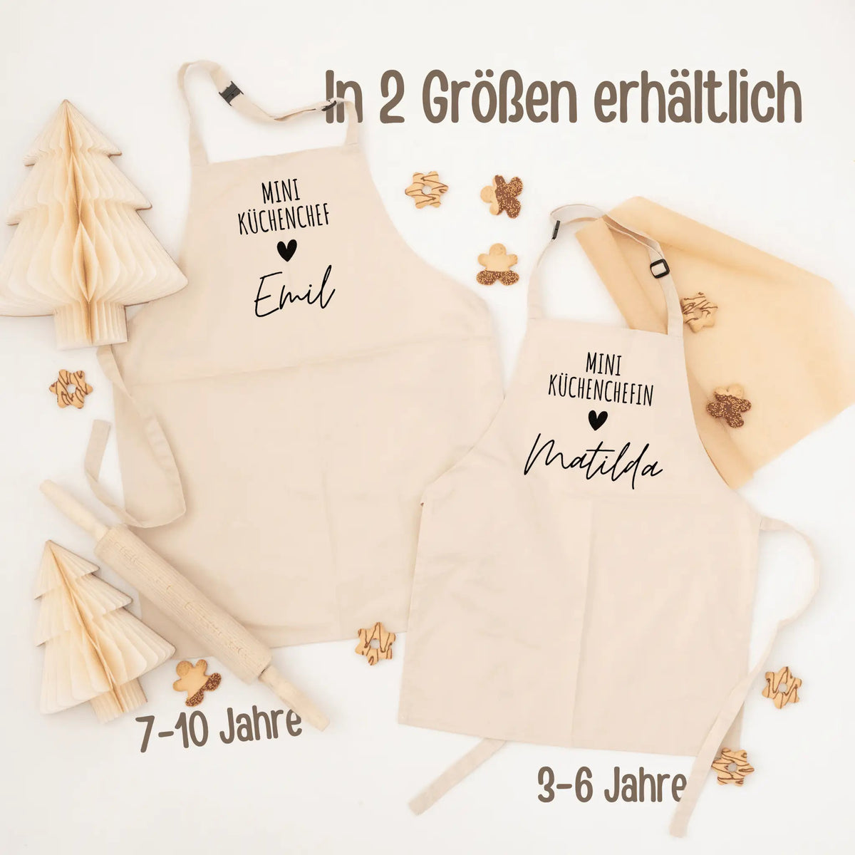 Kinderschürze personalisiert - Mini Küchenchef-/in - wunderwunsch