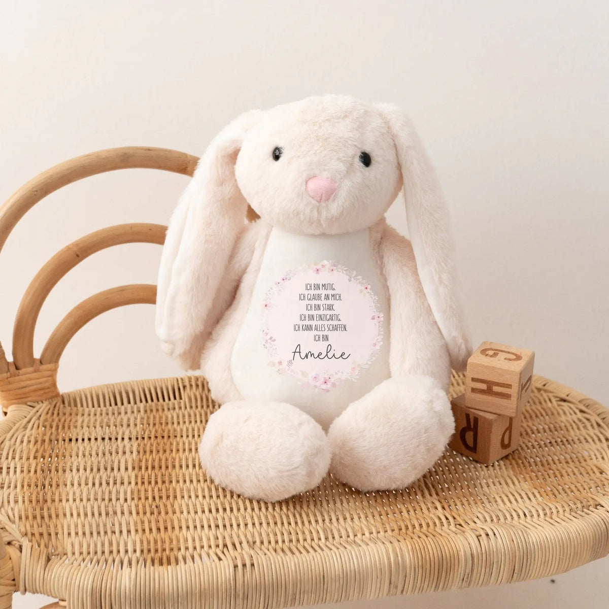 Kuscheltier Hase "Affirmationen" - wunderwunsch