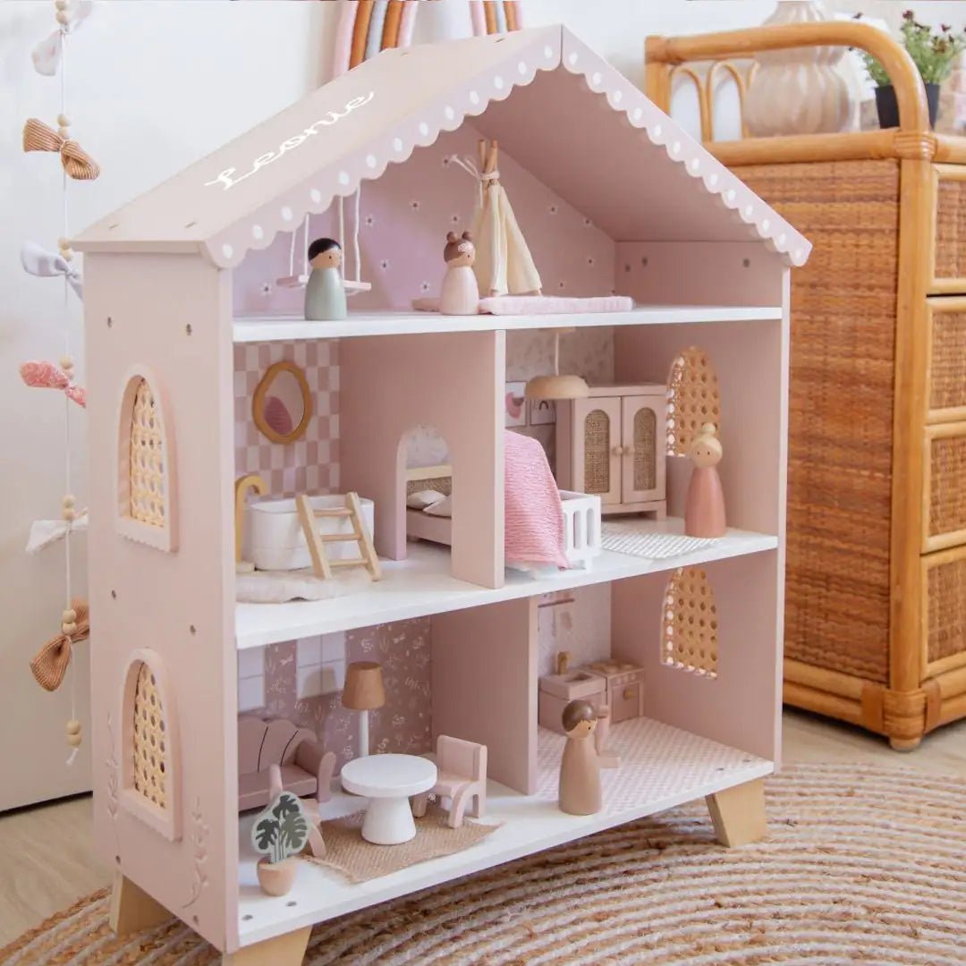 LABEL LABEL Puppenhaus Holz personalisiert - wunderwunsch