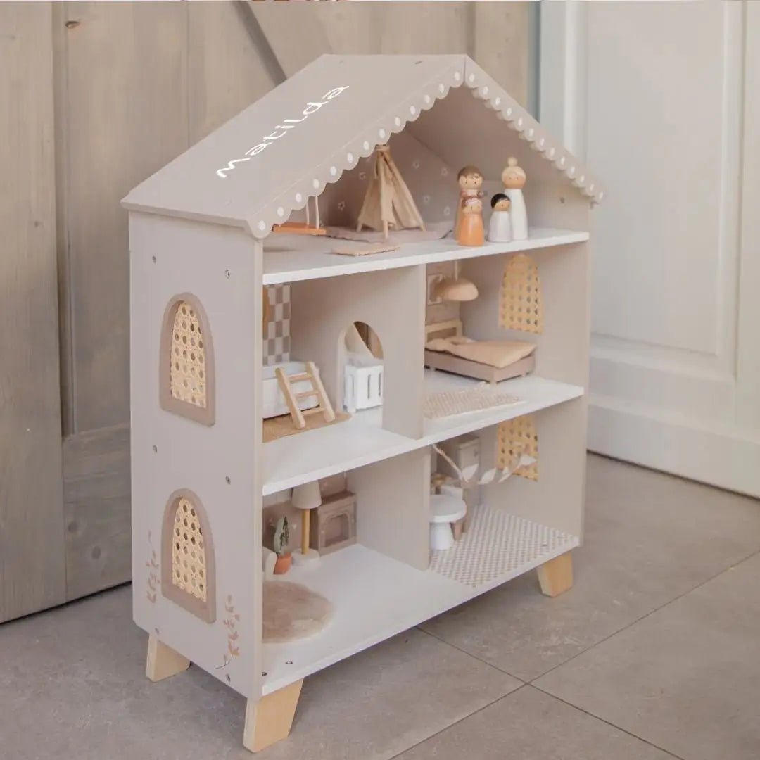 LABEL LABEL Puppenhaus Holz personalisiert - wunderwunsch