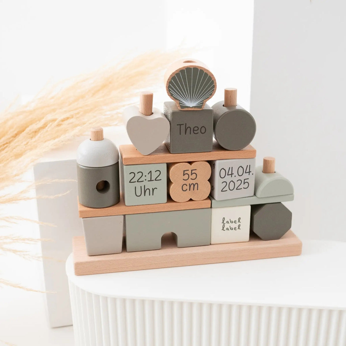 LABEL LABEL Stapelhaus Holz personalisiert - wunderwunsch