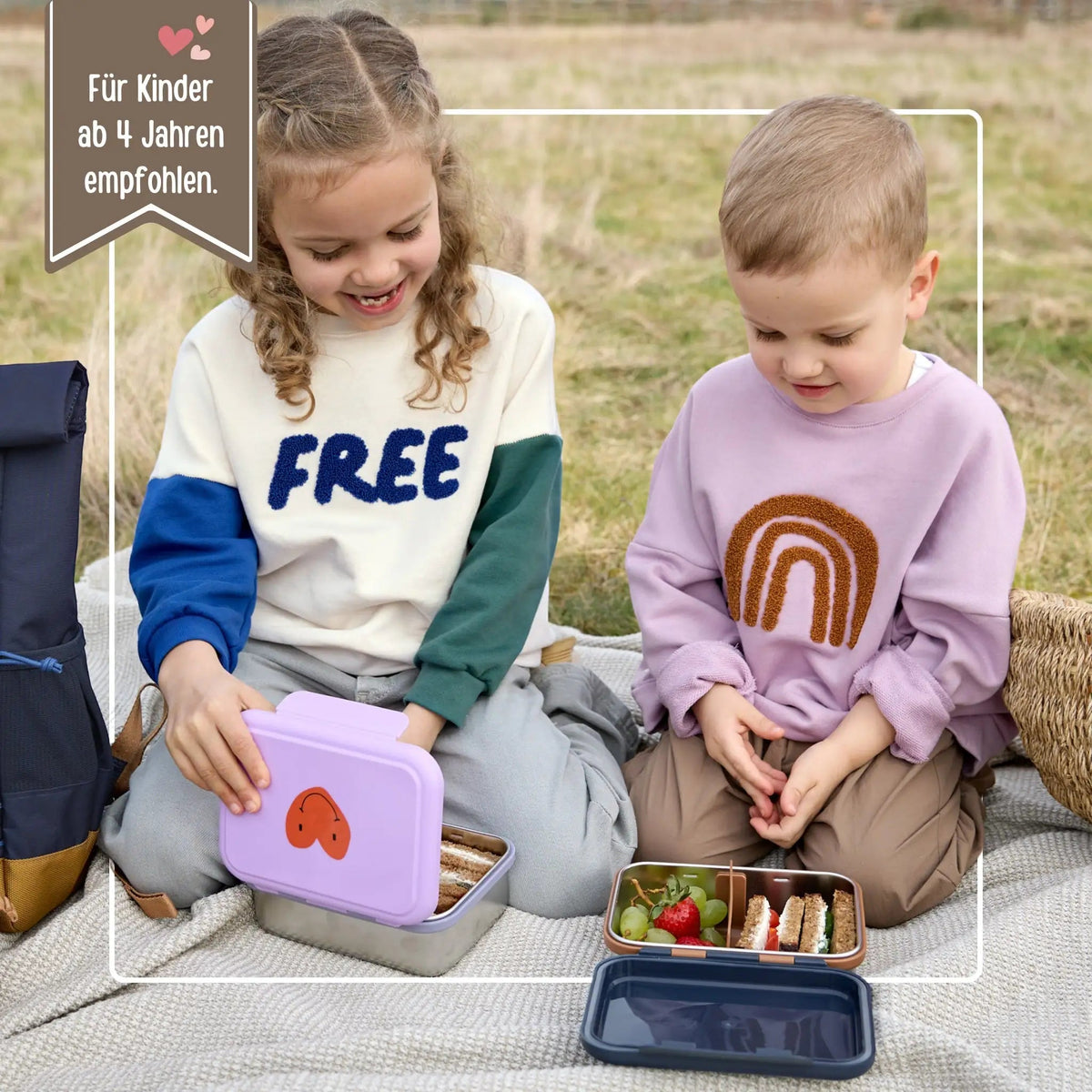 LÄSSIG Kinder Brotdose Edelstahl personalisiert - Little Gang - wunderwunsch