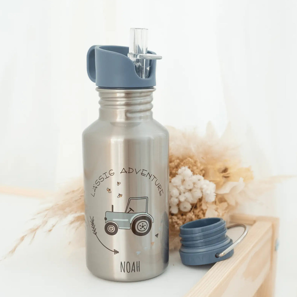LÄSSIG Edelstahl Kinder Trinkflasche personalisiert - Adventure - wunderwunsch
